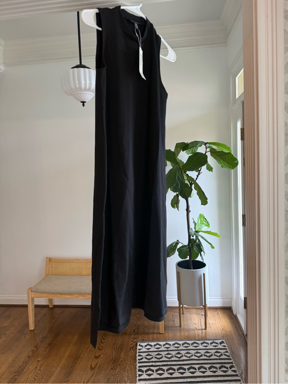 Eileen Fisher Black Sleeveless Maxi Dress